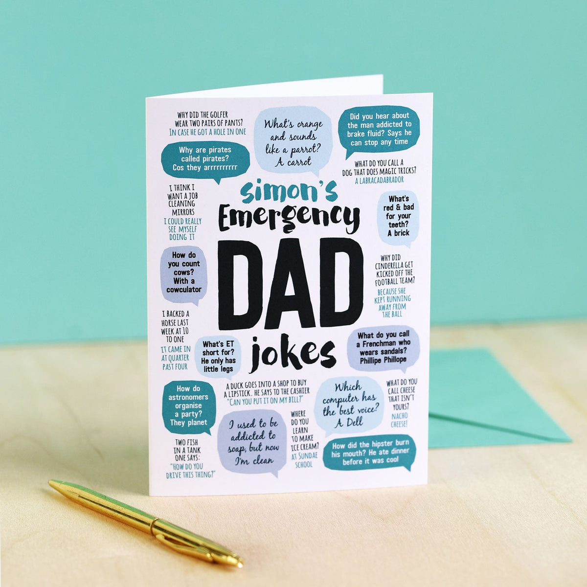 Personalised Emergency Dad Jokes® Card