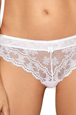 Roza Lagerta Lace Thong White