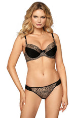 Roza Zoje Thong Leopard Print & Black