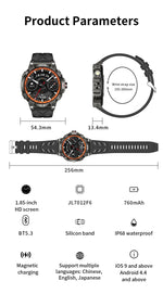 Military Grade Smartwatch 760mAh With Flashlight