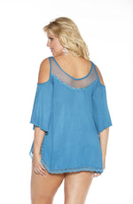 Shirley of Hollywood Plus Size Sleepshirt Sapphire Blue