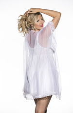 Shirley of Hollywood Plus Size White 3 Piece Babydoll