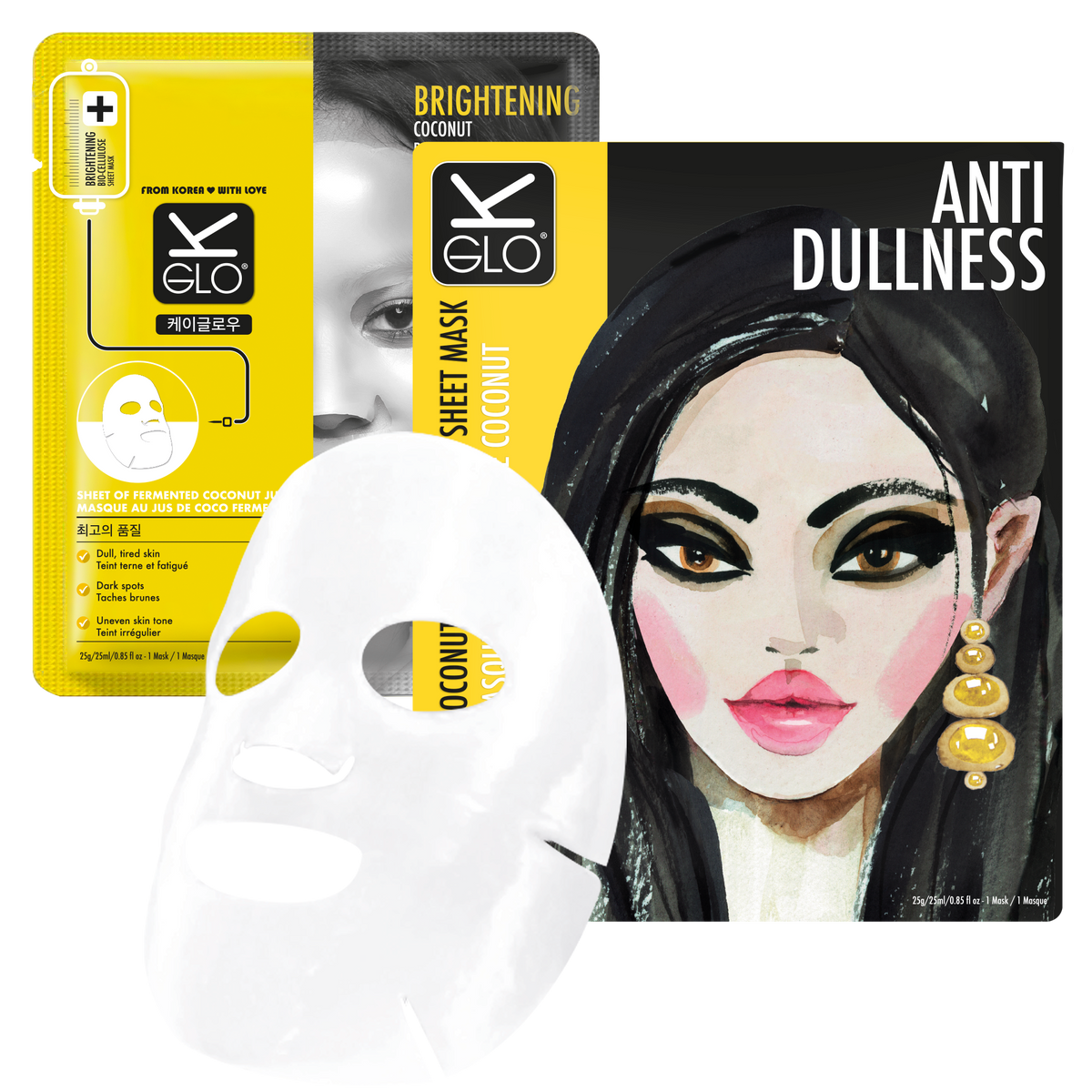 K-GLO® Anti-Dullness Coconut Bio-Cellulose Sheet Mask