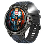 Military Grade Smartwatch 760mAh With Flashlight Camouflage blue