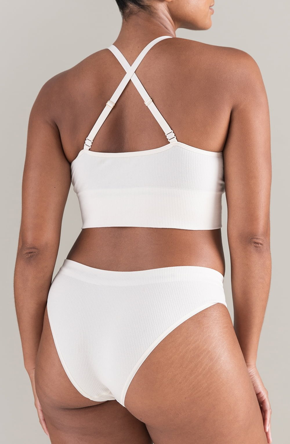 Nudea The TENCEL™ High Leg Seamless Brief White Sand