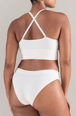 Nudea The TENCEL™ High Leg Seamless Brief White Sand