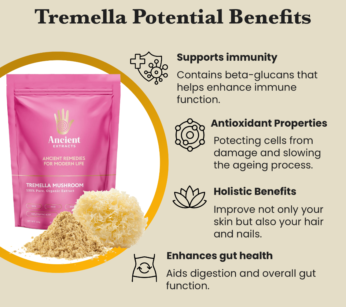 Tremella Mushroom Organic Extract - 30% Beta Glucans (60g)