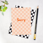 Sorry Checkerboard Apology Card