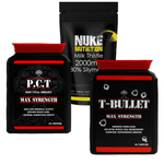 Testosterone Booster Stack Extreme Strength Monthly Cycle Bundle - T Bullets - PCT - Milk Thistle 4000mg