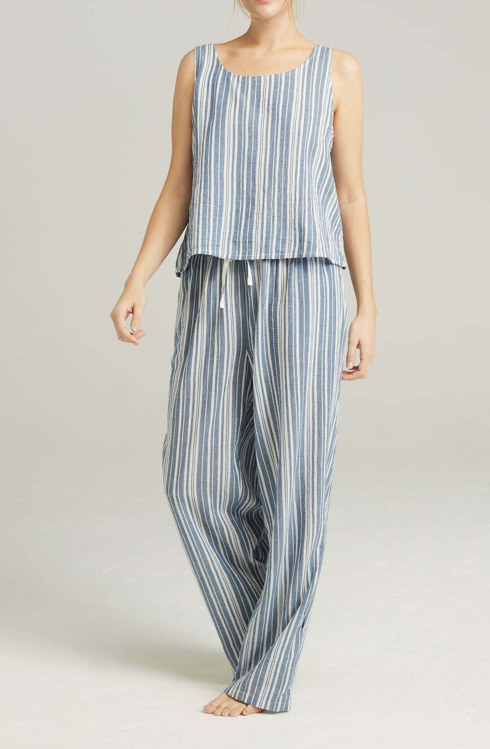 Nudea The Classic Trouser French Navy Stripe Pyjama Trousers