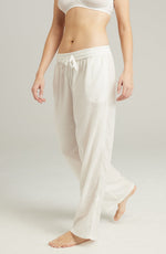 Nudea The Classic Trouser Organic Cotton White Pyjama Trousers