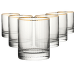 Hayworth Gold Rimmed DOF Whisky Tumblers - 320ml - Set of 6