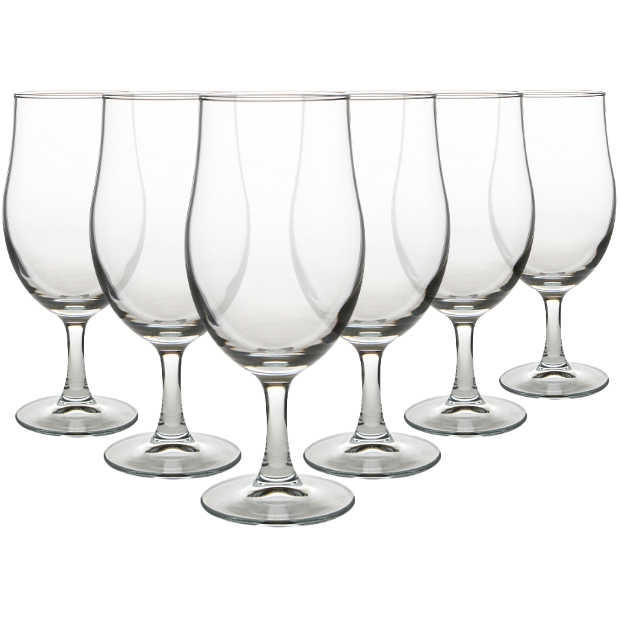 Draft Stemmed Beer Glasses - 375ml - Set of 6