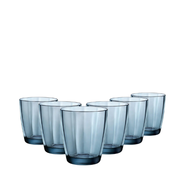 Bormioli Rocco Pulsar Blue Water Glasses - 310ml - Set of 6