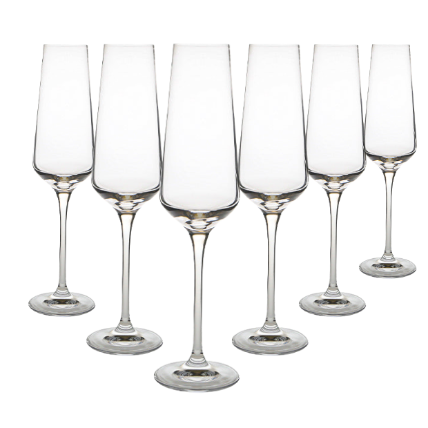 Krosno Avant-Garde Champagne Flutes - 180ml - Set of 6