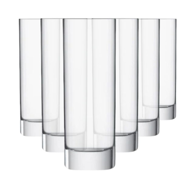 Luigi Bormioli Strauss Highball Glasses - 265ml - Set of 6