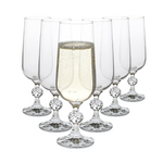 Claudia Crystalite Champagne Flutes - 180ml - Set of 6