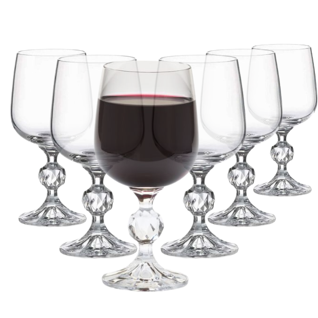 Claudia Crystalite Large Wine Glasses - 340ml - Set of 6