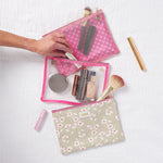 'Amy' 3 in 1 Large Makeup Wallet in Floral Sage