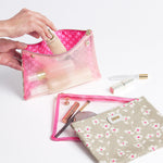 'Amy' 3 in 1 Large Makeup Wallet in Floral Sage