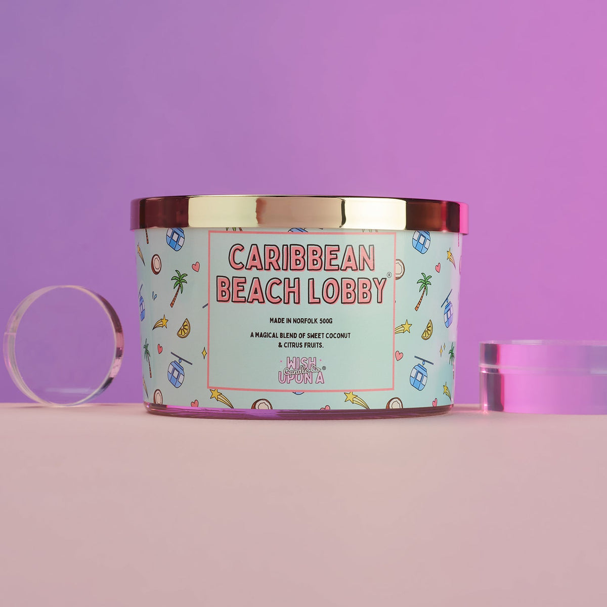 Wish Upon A Candle Co® Triple Wick Luxury Candle Collection - Pick Your Fragrance - Triple Wick Caribbean Beach Lobby®