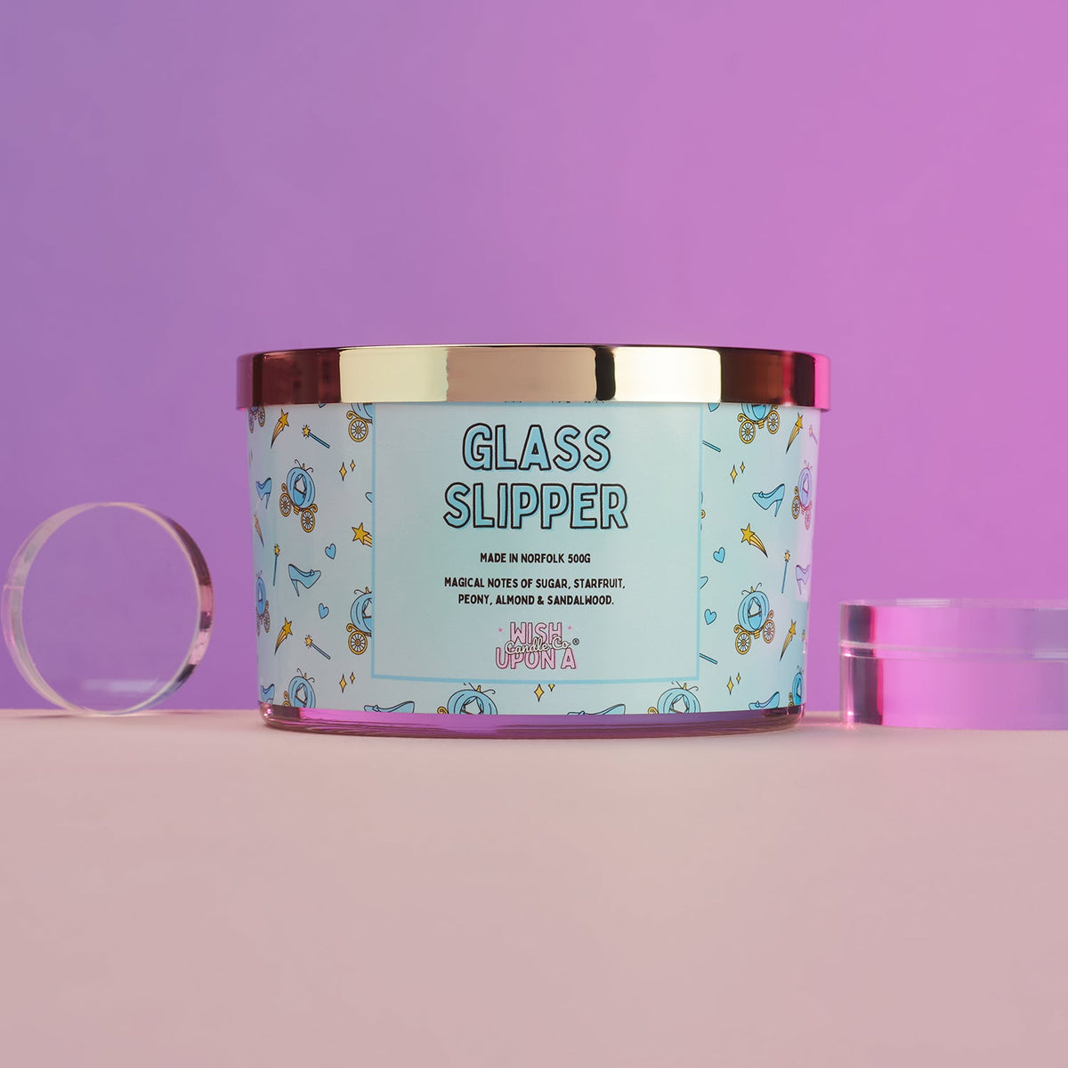 Wish Upon A Candle Co® Triple Wick Luxury Candle Collection - Pick Your Fragrance - Triple Wick Glass Slipper