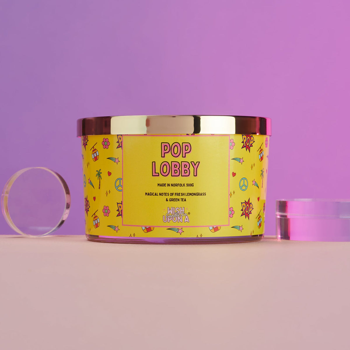 Wish Upon A Candle Co® Triple Wick Luxury Candle Collection - Pick Your Fragrance - Triple Wick Pop Lobby