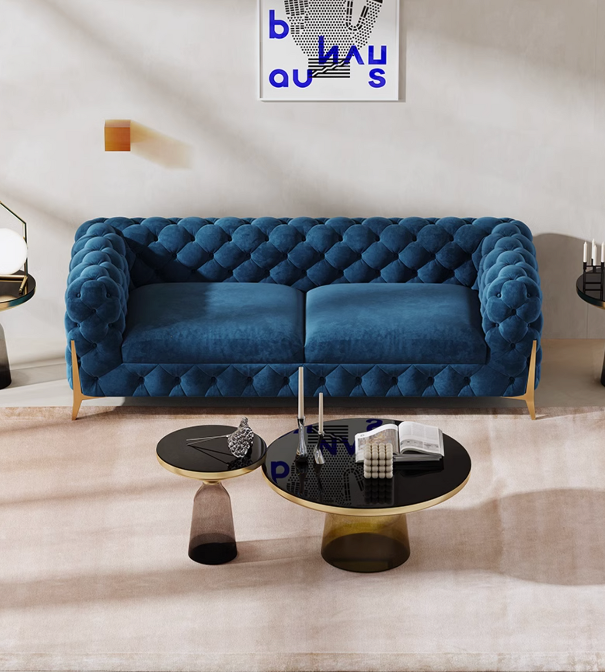 Aaron Two Seater Sofa Velvet