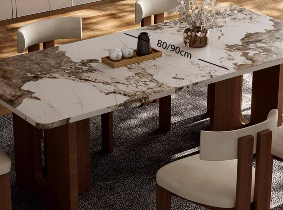 Dudley Dining Table, Marble