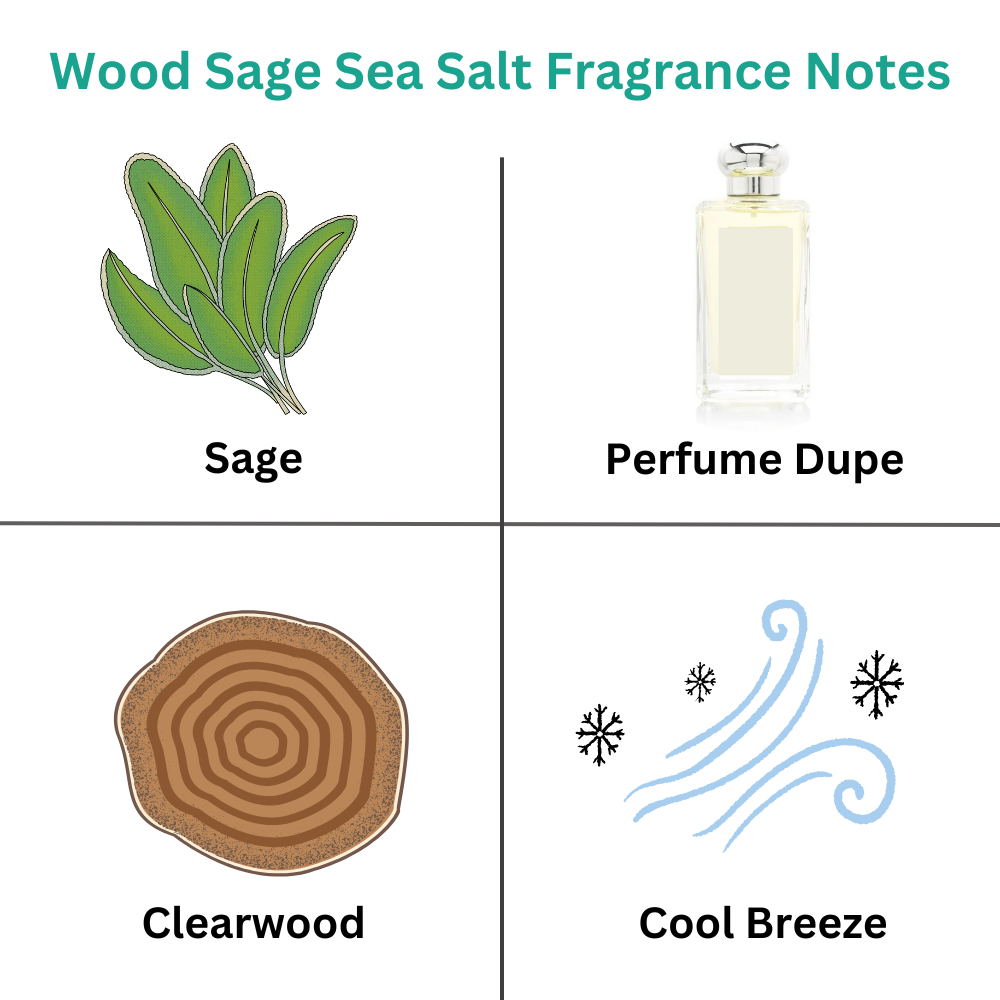 Wood Sage & Sea Salt Wax Melts Inspired by JM - ScentiMelti  Wood Sage & Sea Salt Wax Melts Inspired by JM