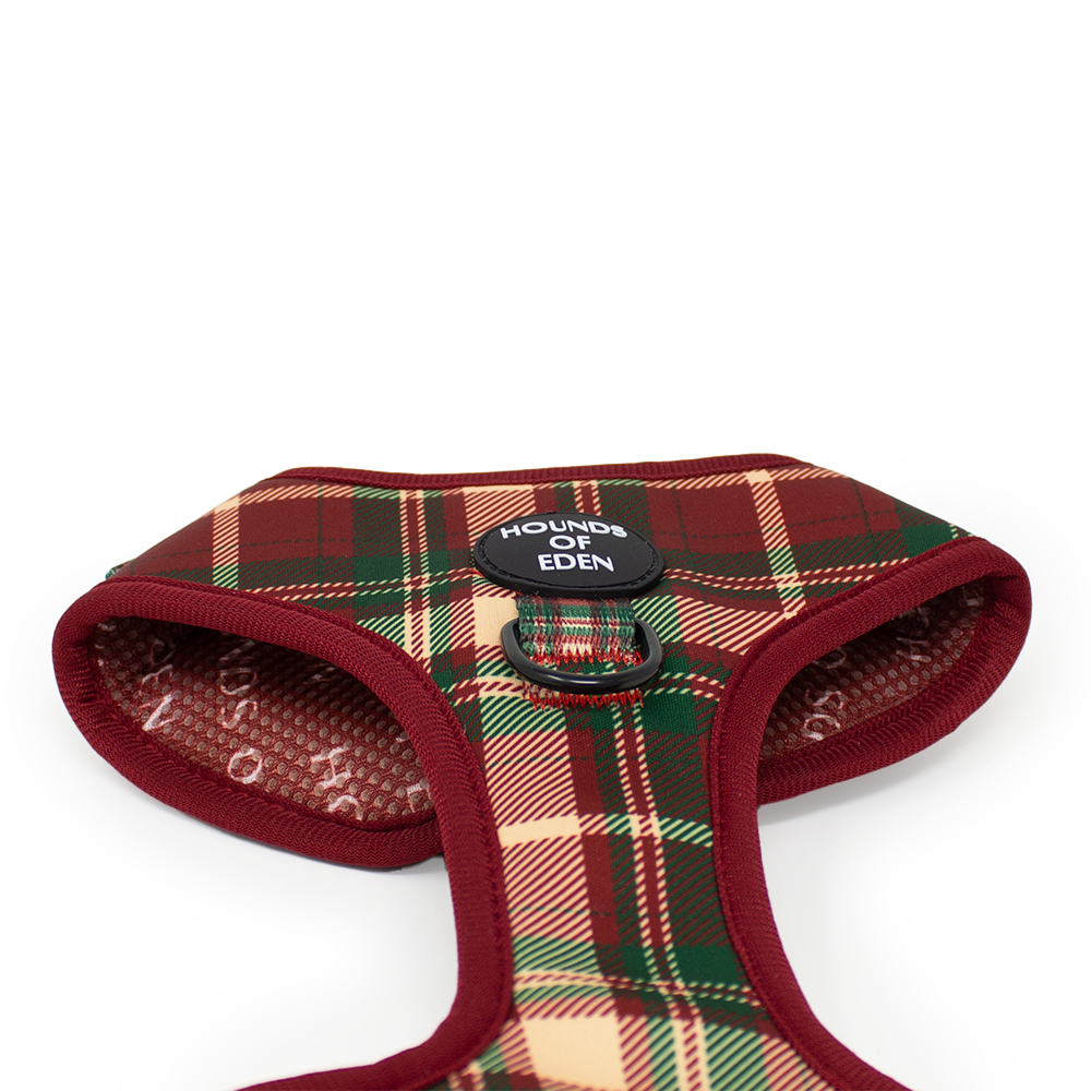 Tartan Me Up - Red & Cream Tartan Design Dog Harness