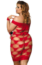 YesX YX822Q Plus Size Hearts & Handcuffs Red