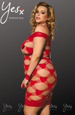 YesX YX822Q Plus Size Hearts & Handcuffs Red