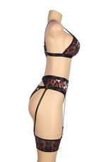 YesX Leopard Print Lingerie Set