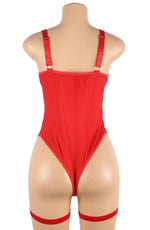 YesX Red Lace Bodysuit