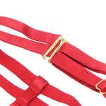 YesX Plus Size Hollow Cut Halter Bra Lingerie Set Up To 2XL Red