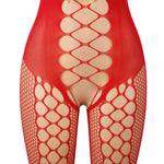 YesX Christmas Fluffy Bodystocking One Size Red