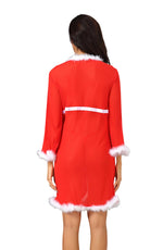 YesX Santa Theme Red/White Gown & Thong