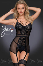 YesX Black Lace Sheer Chemise