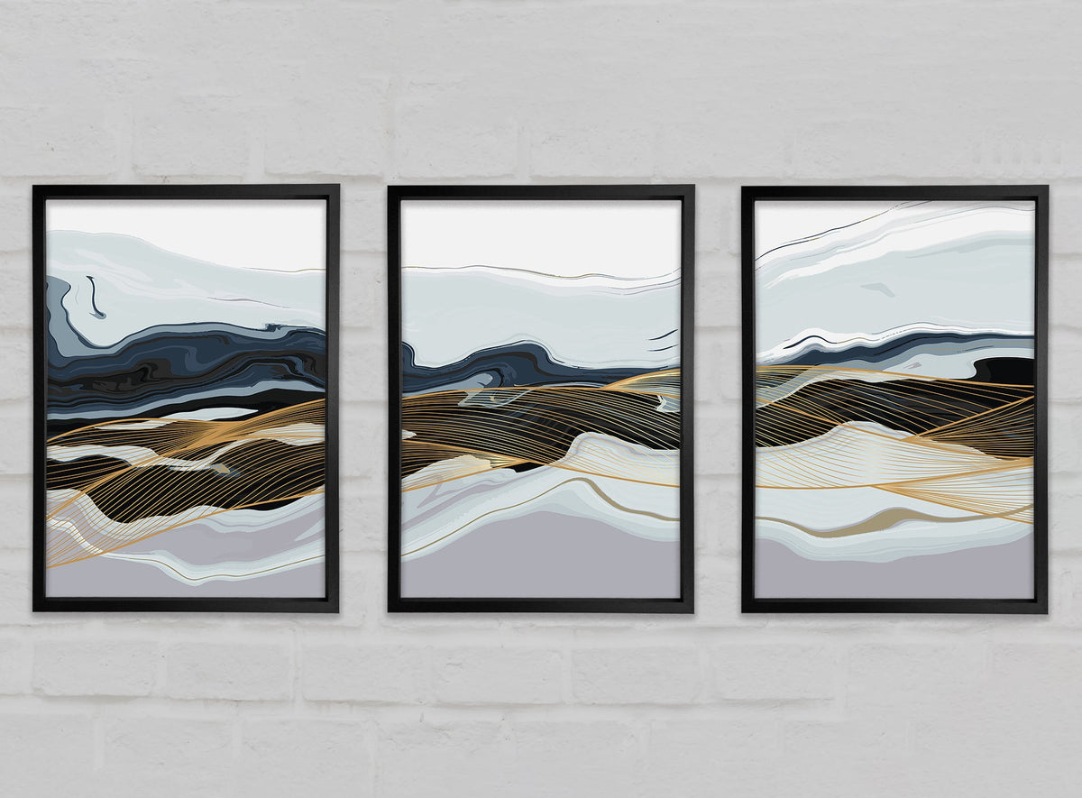 Abstract Layers of Rock Standard Black