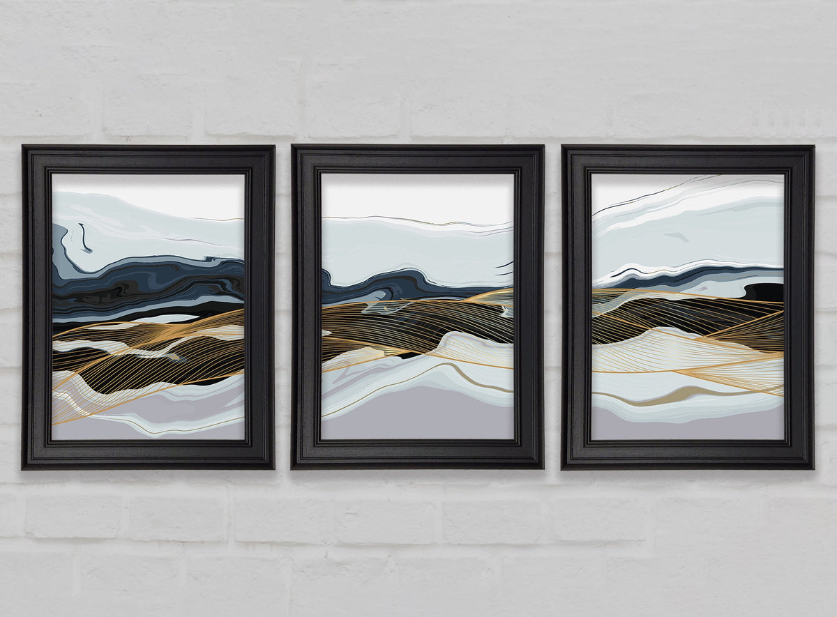 Abstract Layers of Rock Galway Black