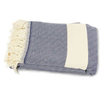 Alicia King Size Bed Throw XL Navy Blue