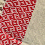 Alicia King Size Cherry Red Bed Throw XL