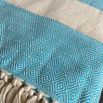 Alicia King Size Cotton Bed Throw XL Teal