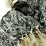 Alicia XL Coal Black Bed Throw 200cm x 240cm