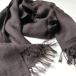 Alpaca Kasardevi Handwoven Shawl | Dark Chocolate Brown