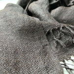 Alpaca Kasardevi Handwoven Shawl | Dark Chocolate Brown