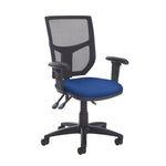 Altino mesh back asynchro operator chair adjustable arms Blue
