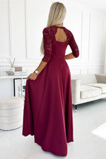 Numoco Amber Long Maxi Occasion Lace Top Dress | 10 Colours