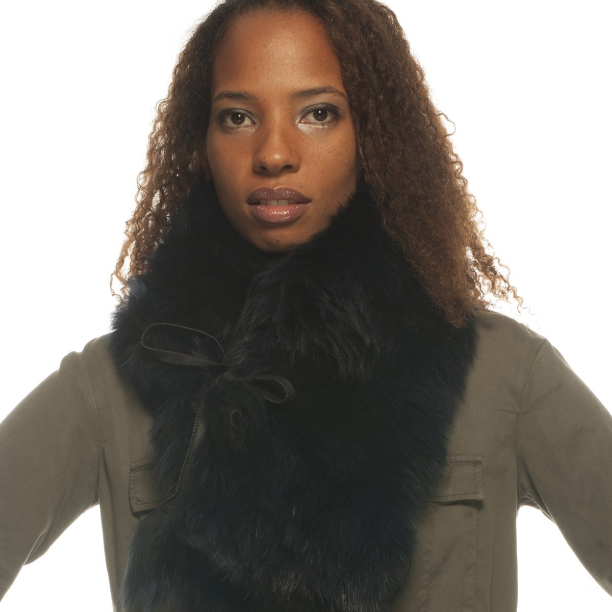 Angela Toscana Shearling Tippet Scarf